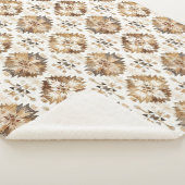 Cream Brown Native Tribal Sherpa Deken (3/4)