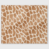 Cream Brown Safari Giraffe Animal Print Cadeaupapier (Vlak)