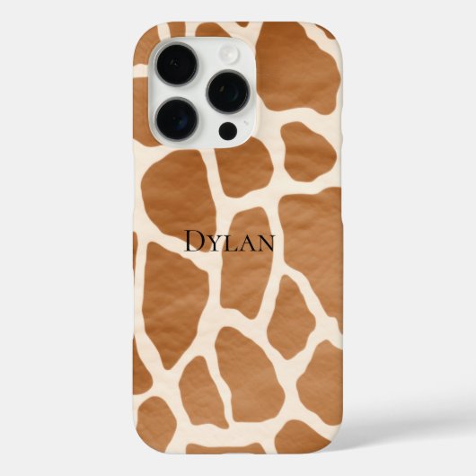 Cream Brown Safari Giraffe Animal Print Case-Mate iPhone Case (Achterkant)