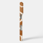 Cream Brown Safari Giraffe Animal Print Case-Mate iPhone Case (Achterkant / Rechts)