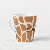 Cream Brown Safari Giraffe Animal Print Latte Mok (Linkerhoek)