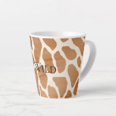 Cream Brown Safari Giraffe Animal Print Latte Mok (Rechterhoek)