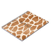 Cream Brown Safari Giraffe Animal Print Notitieboek (Linkerzijde)