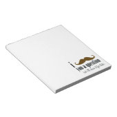 Cream Brown snor je een vraag leuke Humor Notitieblok (Schuin)