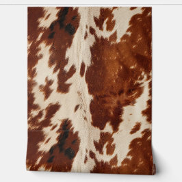 Cream Brown Southwest Cowboy Cowgirl Koeienhuid Behang