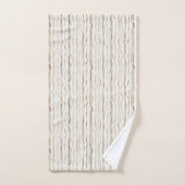 Cream Brown Stripes Bad Handdoek (Handdoek)