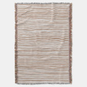 Cream Brown Stripes Christmas Deken (Voorkant Verticaal)