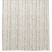 Cream Brown Stripes Douchegordijn (Voorkant)