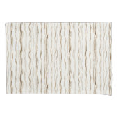 Cream Brown Stripes Kussensloop (Voorkant-Links)