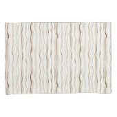 Cream Brown Stripes Kussensloop (Voorkant-Rechts)