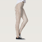 Cream Brown Stripes Leggings (Rechts)