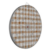 Cream Brown Stripes Tan Plaid Dartbord (Voorkant Links)