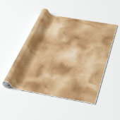 Cream Brown Waterverf Cadeaupapier (Uitgerold)
