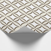 Cream Brown White Shaptern Cadeaupapier (Hoek)