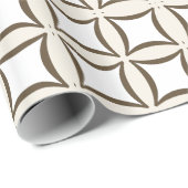 Cream Brown White Shaptern Cadeaupapier (Rol Hoek)