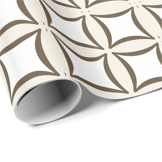 Cream Brown White Shaptern Cadeaupapier (Rol Hoek)