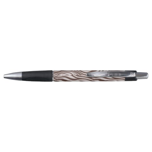 Cream Brown Zebra Print Pen (Achterkant)