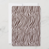 Cream Brown Zebra Print Verjaardag Kaart (Achterkant)