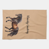Cream Brown Zuidwest Horse Theedoek (Horizontaal)