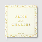 Cream bruiloft gastenboek (Voorkant)