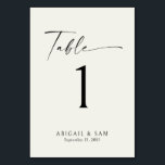 Cream bruiloft receptie minimalistische tafel numm kaart<br><div class="desc">Cream Mimalist Trouwreceptie Tafel Kaart.</div>