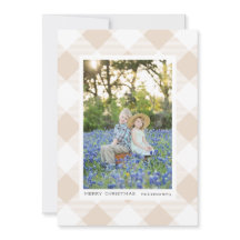 Cream Buffalo Check Plaid op Cream Photo Holiday