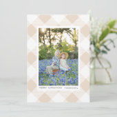 Cream Buffalo Check Plaid op Cream Photo Holiday (Staand voorkant)