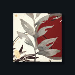 Cream Burgundy & Grey Artistic Abstracte Waterverf Canvas Afdruk<br><div class="desc">Stijlvol, modern artistiek abstract ontwerp in een crème, een bruine en grijze kleurenpalet. Een artistiek abstract ontwerp is voorzien van een waterverf blad en een geometrische cirkelstructuur met schoppen van wogunst en grijs met zwarte en goudaccenten op een roemrijke ivoren achtergrond. U kunt aanpassen door de achtergrondkleur te wijzigen. Selecteer...</div>