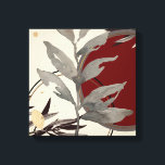 Cream Burgundy & Grey Artistic Abstracte Waterverf Canvas Afdruk<br><div class="desc">Stijlvol, modern artistiek abstract ontwerp in een crème, een bruine en grijze kleurenpalet. Een artistiek abstract ontwerp is voorzien van een waterverf blad en een geometrische cirkelstructuur met schoppen van wogunst en grijs met zwarte en goudaccenten op een roemrijke ivoren achtergrond. U kunt aanpassen door de achtergrondkleur te wijzigen. Selecteer...</div>