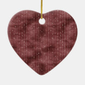Cream Burgundy Red Hearts Flowers Keramisch Ornament (Achterkant)
