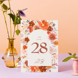 Cream Burnt Oranje Floral Botanical Arch Wedding Kaart<br><div class="desc">*Het deel van het Aantal van de lijst van een collectie</div>