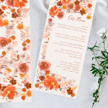 Cream Burnt Sinaasappel Floral Boho Bouquet Weddin Menu<br><div class="desc">slim menu om het collectie aan te passen *als u meer papieren opties wilt,  kunt u dit ontwerp overbrengen naar een slim programma *of voor meer hulp contact met mij opnemen</div>