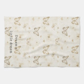 Cream Butterflies Hearts Bridal Shower Theedoek (Horizontaal)