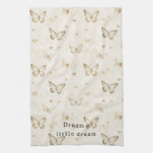 Cream Butterflies Hearts Bridal Shower Theedoek (Verticaal)