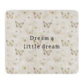 Cream Butterflies Hearts   Snijplank (Voorkant)