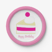 Cream Cake verjaardagsfeestje Papieren Bordje (Voorkant)