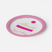 Cream Cake verjaardagsfeestje Papieren Bordje (Gekanteld)