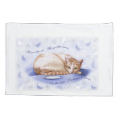 Cream Cat Kussensloop (Achterkant)