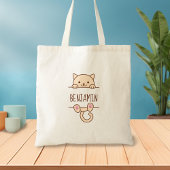 Cream Cat Peking achter eigen naam Tote Bag