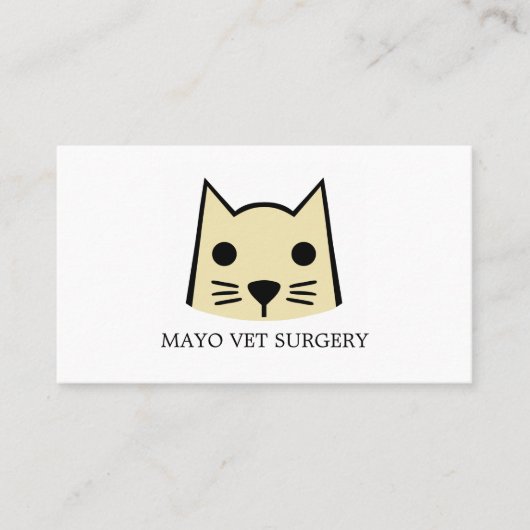 Cream Cat, Veterinary, Veterinary Service Visitekaartje (Voorkant)