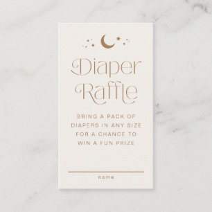 Cream Celestial Boho Luier Raffle Behuizing Kaart