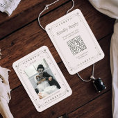 Cream Celestial Halloween Bruiloft RSVP QR Code Informatiekaartje