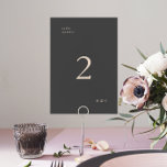 Cream Charcoal Modern Elegant Two Tone Wedding Kaart<br><div class="desc">Cream Charcoal Modern Elegant Two Tone Weddenable Table Number</div>