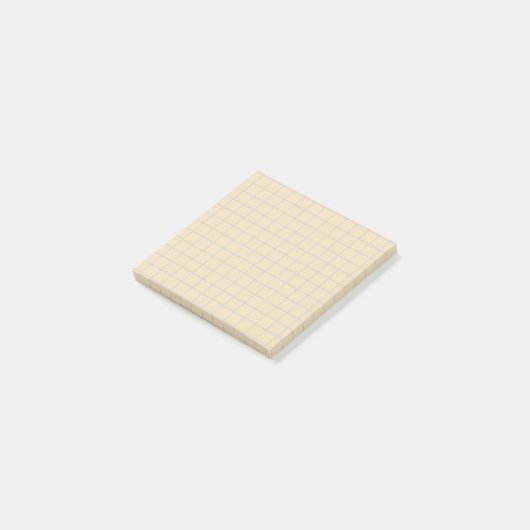 Cream Checkered Pattern Minimal Grid Design Kantoo Post-it® Notes (Schuin)