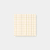 Cream Checkered Pattern Soft Grid Design Kantoor Post-it® Notes (Voorkant)