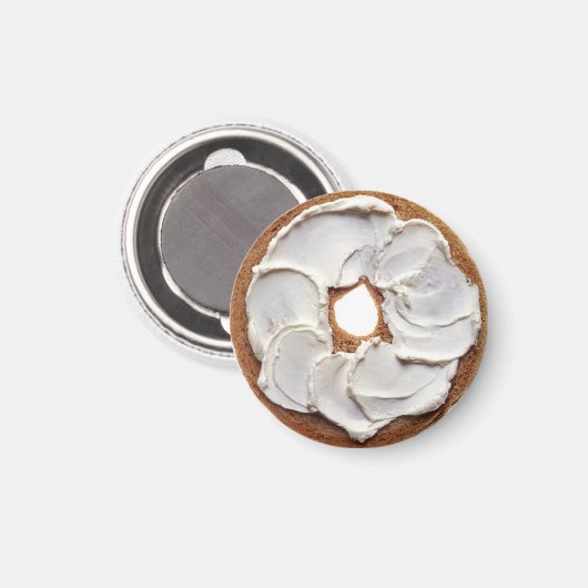 Cream Cheese Bagel Magnet (Voorkant / Achterkant)