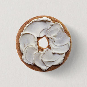 Cream Cheese Bagel Pinback Button
