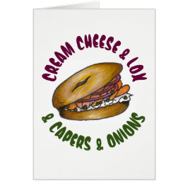 Cream Cheese Lox Capers Onions NYC Deli Bagel Food