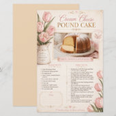 Cream Cheese Pound Cake, Roze Tulpen Rustic (Voorkant / Achterkant)