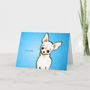 Cream Chihuahua Head Tilt Custom Message Kaart